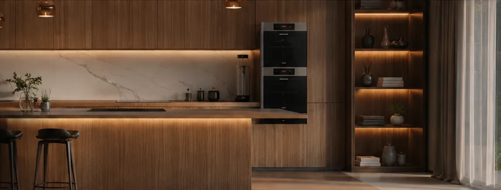 AI-created plywood showroom concept